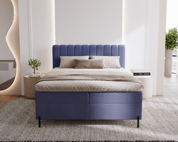 Kontinentalbett Panama mit Bettkästen Stoff Komodo