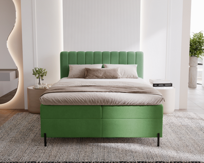 Kontinentalbett Panama mit Bettkästen Stoff Komodo