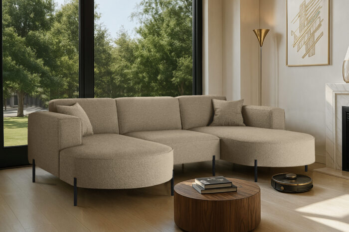 Ecksofa, Sofa Designer Modena U Rein stoff Quelle