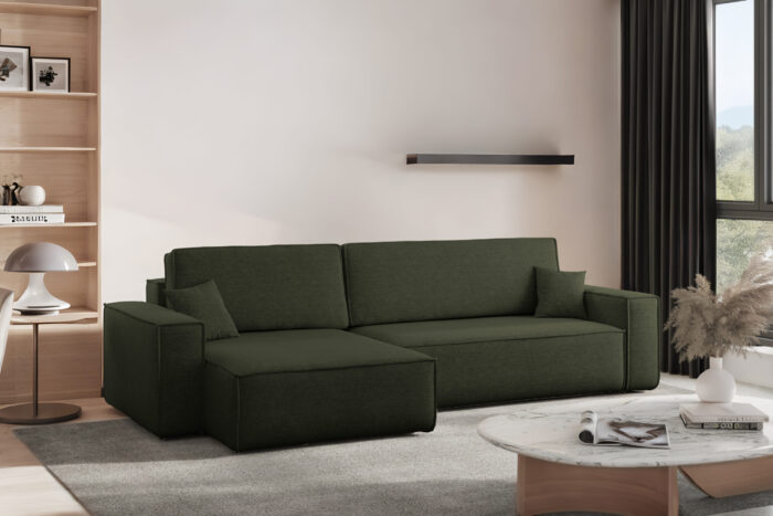 Ecksofa mit schlaffunktion und bettkasten, Eckcouch Best XL stoff Verita