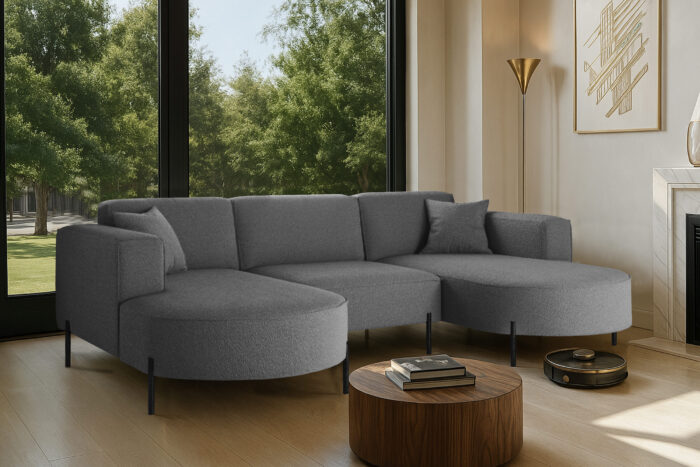 Ecksofa, Sofa Designer Modena U Rein stoff Quelle