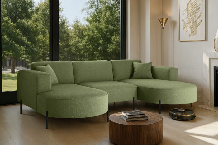 Ecksofa, Sofa Designer Modena U Rein stoff Quelle