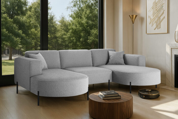 Ecksofa, Sofa Designer Modena U Rein stoff Quelle