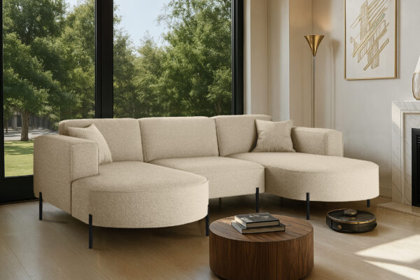 Ecksofa, Sofa Designer Modena U Rein stoff Quelle