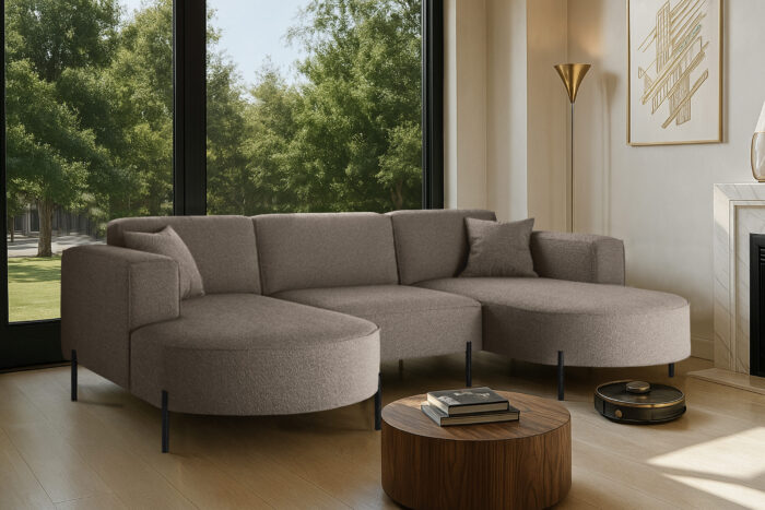 Ecksofa, Sofa Designer Modena U Rein stoff Quelle