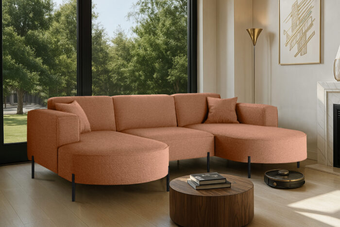 Ecksofa, Sofa Designer Modena U Rein stoff Quelle