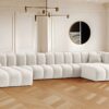 Ecksofa, U-from, Sofa Grand U XL modular stoff Salvador