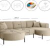Ecksofa, Sofa Designer Modena U Rein stoff Quelle
