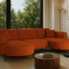 Ecksofa, Sofa Designer Modena U Rein stoff Poso
