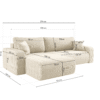 Ecksofa mit schlaffunktion und bettkasten, Eckcouch MILANO XL stoff Poso Dicker Cord
