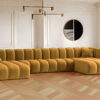 Ecksofa, U-from, Sofa Grand U XL modular stoff Salvador
