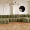 Ecksofa, U-from, Sofa Grand U XL modular stoff Salvador