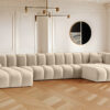 Ecksofa, U-from, Sofa Grand U XL modular stoff Salvador