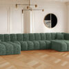 Ecksofa, U-form Sofa Grand U XL modular stoff Haga