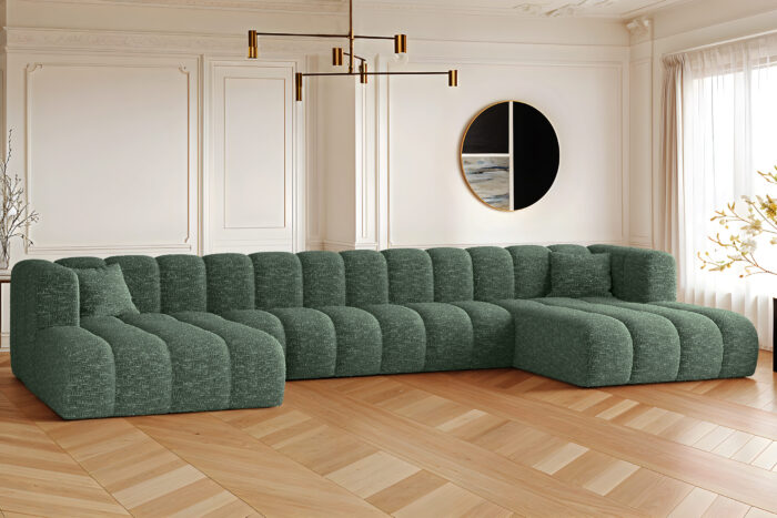 Ecksofa, U-form Sofa Grand U XL modular stoff Haga