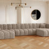 Ecksofa, U-form Sofa Grand U XL modular stoff Haga