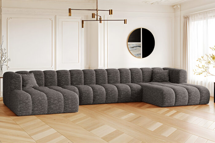 Ecksofa, U-form Sofa Grand U XL modular stoff Haga
