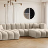 Ecksofa, U-from, Sofa Grand modular stoff Salvador