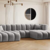 Ecksofa, U-from, Sofa Grand modular stoff Salvador
