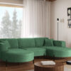 Ecksofa, Sofa Designer Modena U Rein stoff Noel