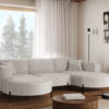 Ecksofa, Sofa Designer Modena U Rein stoff Noel
