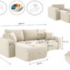 Ecksofa mit schlaffunktion und bettkasten, Eckcouch MILANO L stoff Poso Dicker Cord