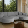 Ecksofa, Sofa Designer Modena U Rein stoff Poso