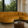 Ecksofa, Sofa Designer Modena U Rein stoff Poso