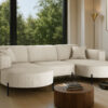 Ecksofa, Sofa Designer Modena U Rein stoff Poso