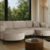 Ecksofa, Sofa Designer Modena U Rein stoff Poso