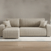Ecksofa mit schlaffunktion und bettkasten, Eckcouch MILANO L stoff Poso Dicker Cord