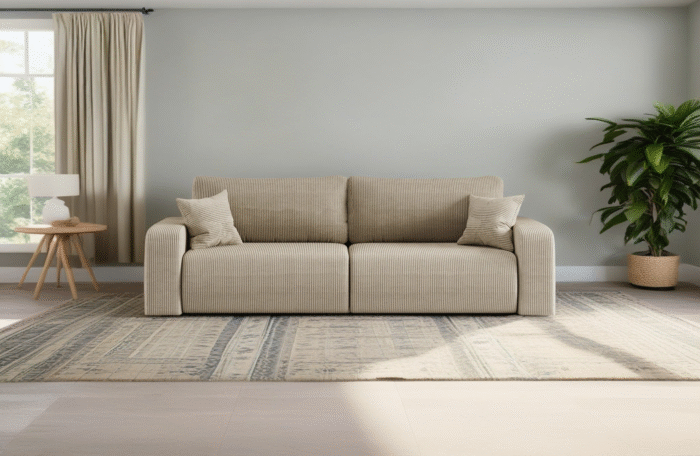 Schlafsofa MILANO und Bettkasten Stoff Poso