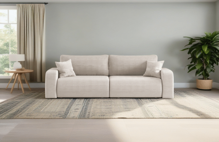 Schlafsofa MILANO und Bettkasten Stoff Poso