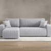 Ecksofa mit schlaffunktion und bettkasten, Eckcouch MILANO L stoff Poso Dicker Cord