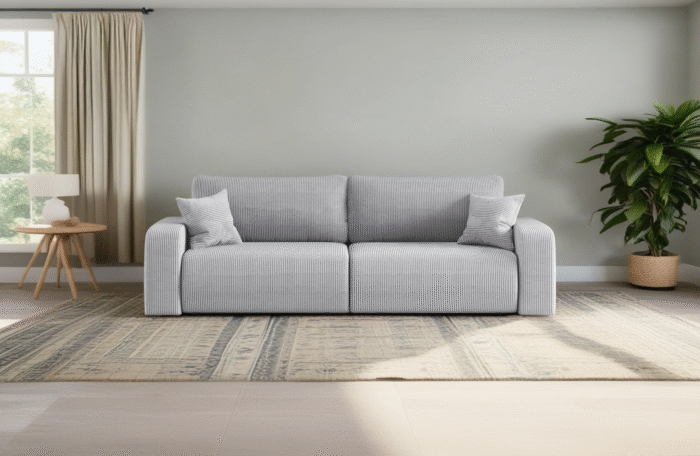 Schlafsofa MILANO und Bettkasten Stoff Poso