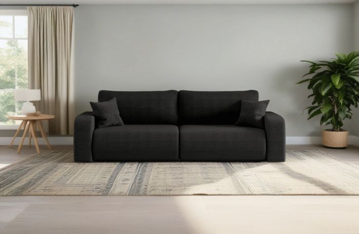 Schlafsofa MILANO und Bettkasten Stoff Poso