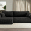 Ecksofa mit schlaffunktion und bettkasten, Eckcouch MILANO XL stoff Poso Dicker Cord