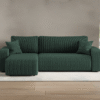 Ecksofa mit schlaffunktion und bettkasten, Eckcouch MILANO L stoff Poso Dicker Cord