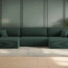 Ecksofa mit schlaffunktion und bettkasten, Sofa U-form, Couch U-form MILANO Dicker Cord