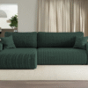 Ecksofa mit schlaffunktion und bettkasten, Eckcouch MILANO XL stoff Poso Dicker Cord