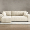 Ecksofa mit schlaffunktion und bettkasten, Eckcouch MILANO L stoff Poso Dicker Cord