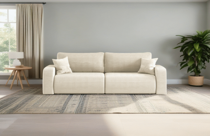 Schlafsofa MILANO und Bettkasten Stoff Poso