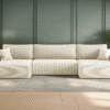 Ecksofa mit schlaffunktion und bettkasten, Sofa U-form, Couch U-form MILANO Dicker Cord