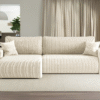 Ecksofa mit schlaffunktion und bettkasten, Eckcouch MILANO XL stoff Poso Dicker Cord