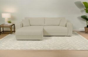 Ecksofa Oreo in L-Form mit Bettkasten und Schlaffunktion Quelle-Stoff