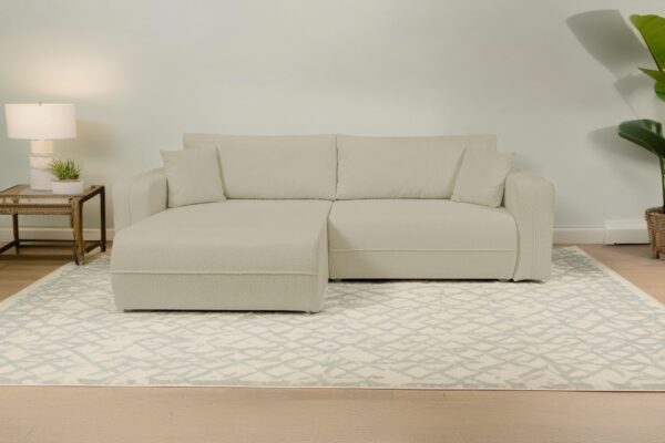 Ecksofa Oreo in L-Form mit Bettkasten und Schlaffunktion Quelle-Stoff