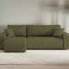 Ecksofa mit schlaffunktion und bettkasten, Eckcouch MILANO L stoff Quelle