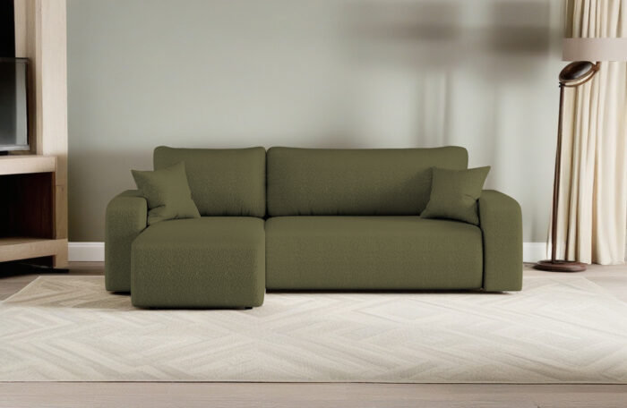 Ecksofa mit schlaffunktion und bettkasten, Eckcouch MILANO L stoff Quelle