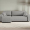 Ecksofa mit schlaffunktion und bettkasten, Eckcouch MILANO L stoff Quelle