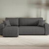 Ecksofa mit schlaffunktion und bettkasten, Eckcouch MILANO L stoff Quelle
